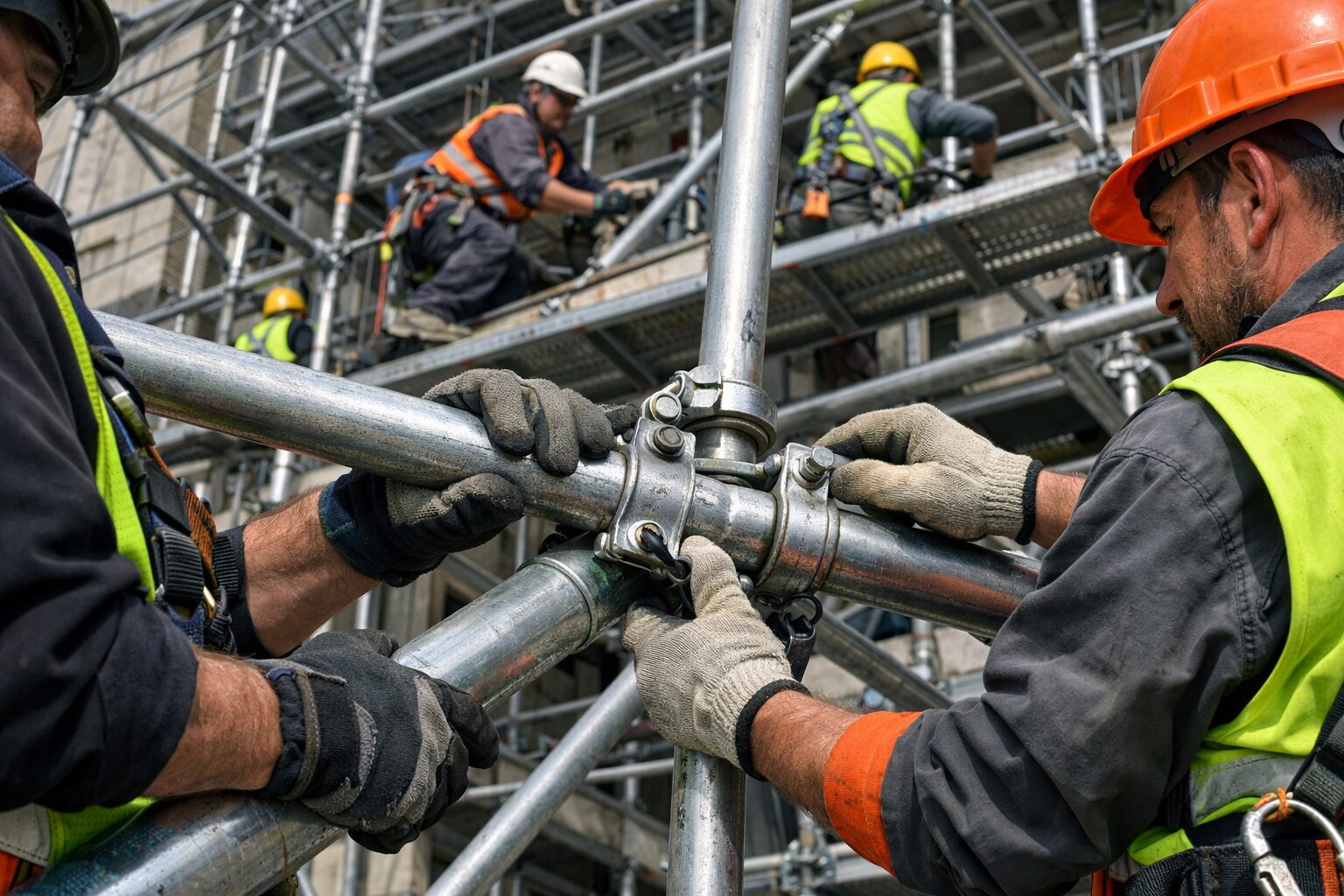 20260102_0915_Scaffolding Assembly Up Close_simple_compose_01kdywcd3eem9bk55afcmj9q07