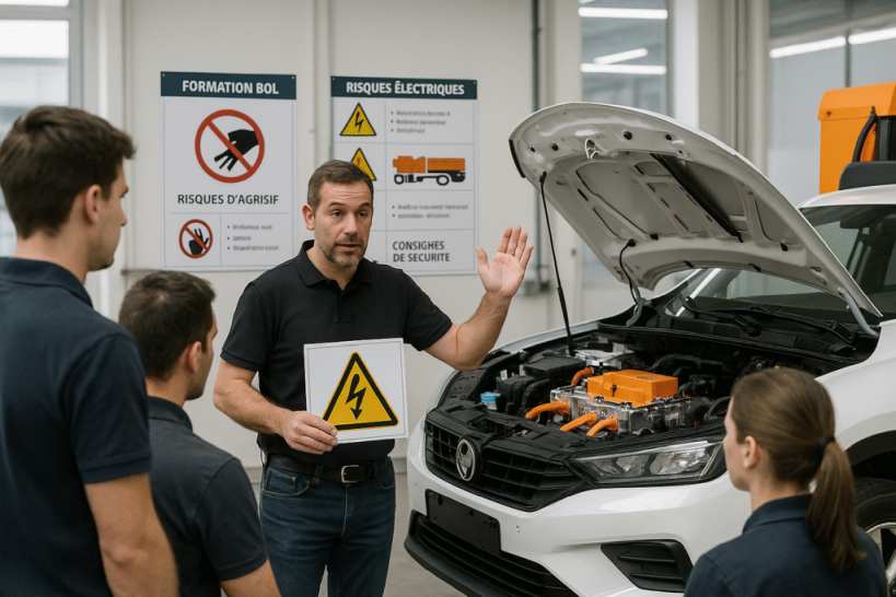 Formation habilitation électrique initiale véhicules et engins à énergie électrique B0L